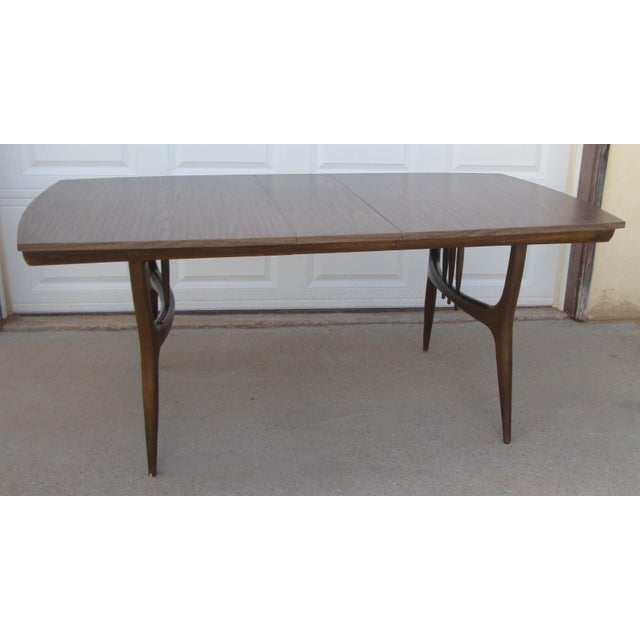 Mid Century Modern Holman Furniture Manufacturing Co Walnut Dining Table For Sale - Image 6 of 18