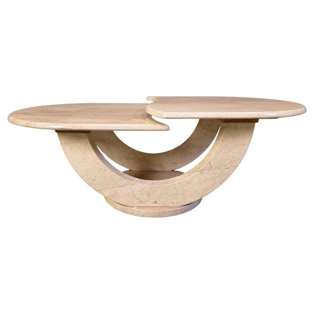 Vintage Travertine 2-Tier Coffee Table, 1970s For Sale - Image 10 of 10