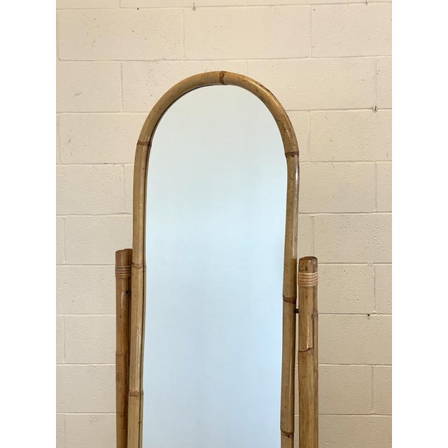 Mirror in Bamboo, 1970s For Sale - Image 5 of 10