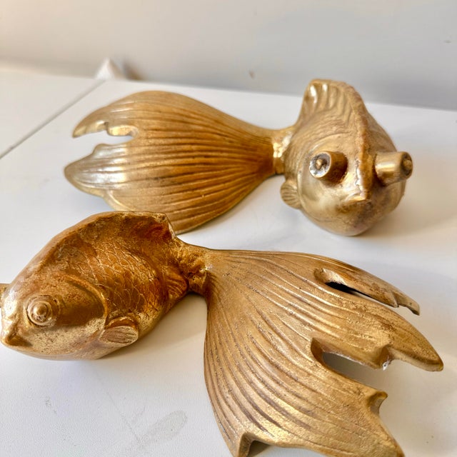 Brass Koi Goldfish; A Pair For Sale - Image 4 of 8
