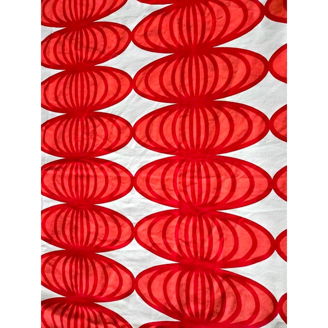 Textile 2007 Ikea Anna Salander 'Tyglösa' Red & Orange Fabric Remnant, Approximately 8' For Sale - Image 7 of 10