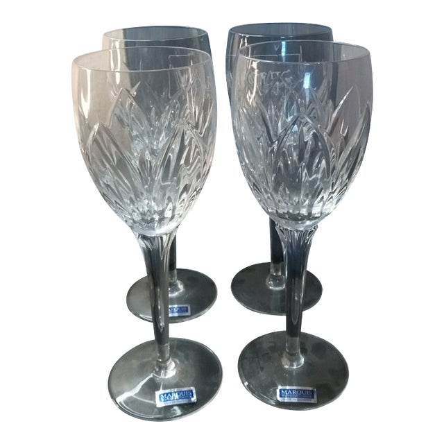 Marquis by Waterford Crystal Saxony Goblets, Made in Slovenia- Set of 4 For Sale