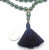 Contemporary 1970s Tiffany & Co. Angela Cummings Nephrite Jade Bead Yellow Gold Necklace For Sale - Image 3 of 12