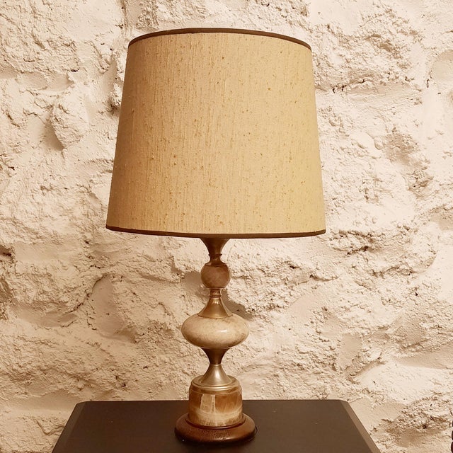 Metal Onyx Table Lamp, 1960s For Sale - Image 7 of 8