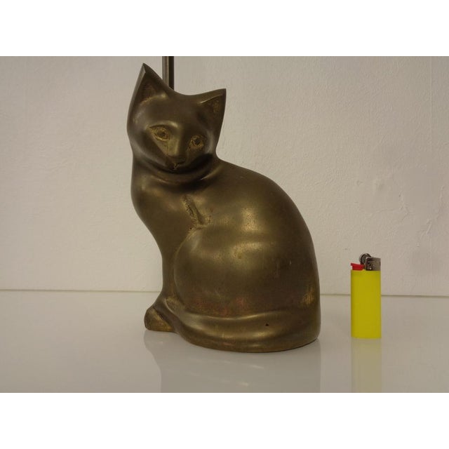 1960s Large Cat Brass Door Stopper, 1960s For Sale - Image 5 of 18