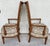 Wood French Louis XVI High Back Accent Dining Chairs Pair For Sale - Image 7 of 18