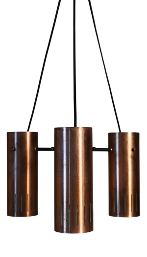 Scandinavian Copper Pendant Lamp, 1950s