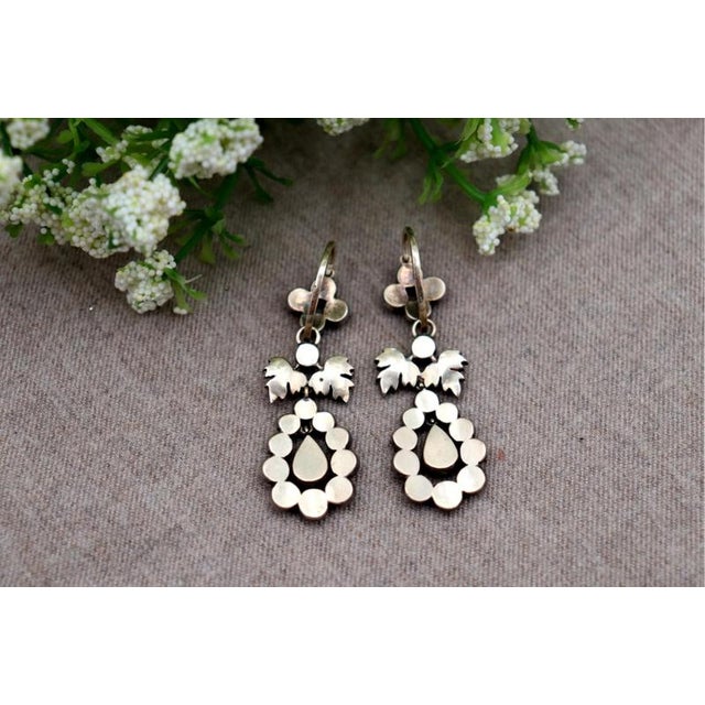 Gold Earrings with Diamond Stud, Set of 2 For Sale - Image 3 of 6