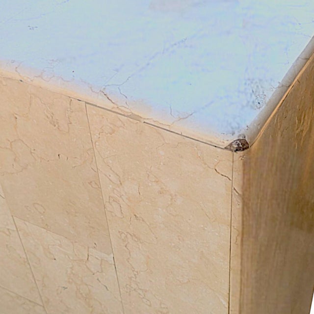 1980's Maitland Smith Modernist Tessellated Shell Pedestals - A Pair For Sale - Image 9 of 9