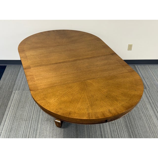 1970s Romweber Neoclassical Dining Table W/3-Extensions ~ Seats Up to 8 For Sale - Image 5 of 10