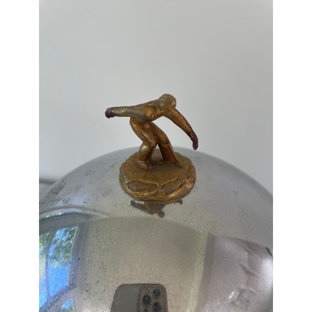 Vintage 1950's Retro Bowling Trophy / Liquor Dispenser With Set of 6 Shot Glasses - 11 Pieces For Sale - Image 9 of 10