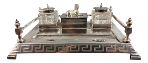 Art Deco English Inkwell in the style in Neo-Egyptian, 1890s