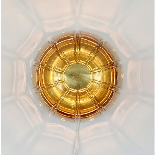 1960s Mid-Century Glass Flush Mount from Limburg, 1960s For Sale - Image 5 of 12