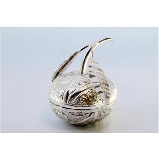 Fruit-Shaped Silver Box For Sale - Image 4 of 8