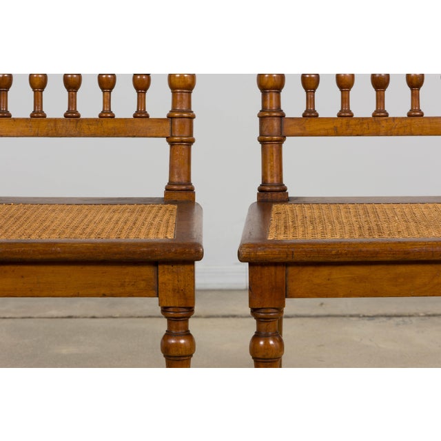 Late 19th Century French Louis XIII Style Dining Chairs W/ Cane Seats - Set of 6 For Sale - Image 11 of 18