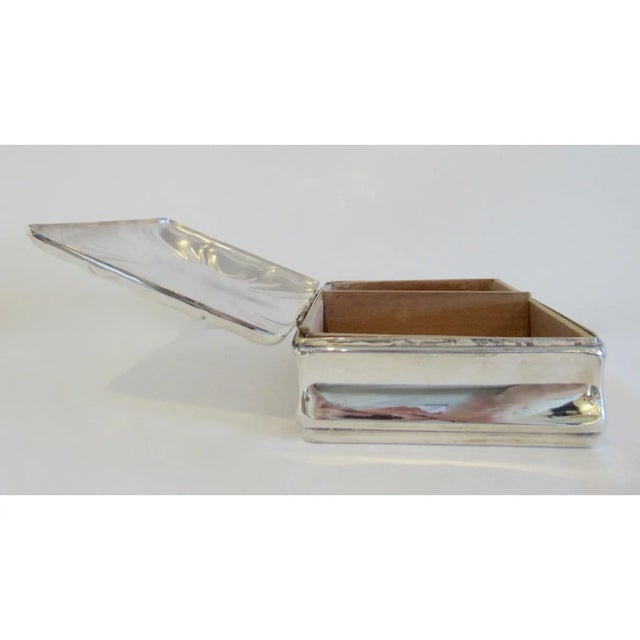 C.1920's Signed Jakob Grimminger Art Deco Era Sterling Silver Lidded Keepsake Box For Sale - Image 9 of 15