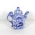 Vintage small Chinese Qianlong Nian Zhi porcelain teapot, featuring a blue and white Dragon handle and motif on the side...