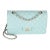 Mint Quilted Caviar Medium Classic Double Flap Handbag For Sale