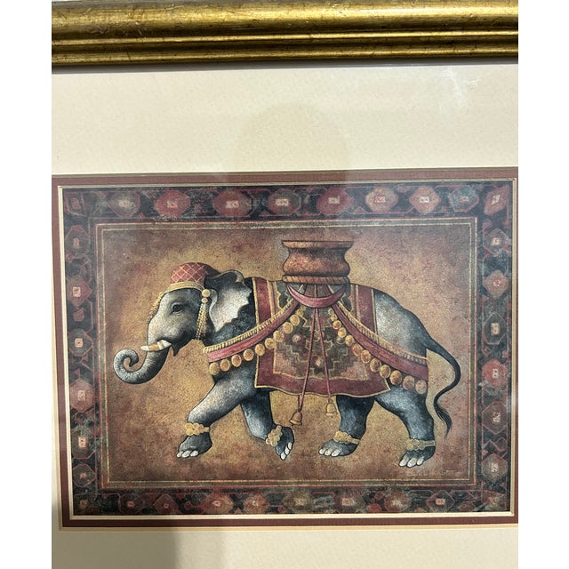 The elephant is adorned with rich fabrics, intricate jewelry, and a howdah (seat or carrying vessel), which were central...