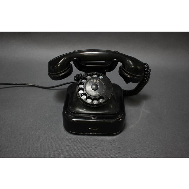 1950s Mid-Century Modern Bakelitte Rottary Telephone from Tesla, 1950s For Sale - Image 5 of 10