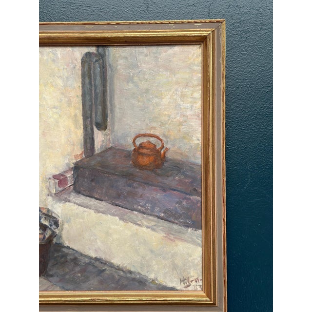 Hanne Jönsson, Panel Oven in the Studio, 1943, Oil on Panel, Framed For Sale - Image 13 of 18
