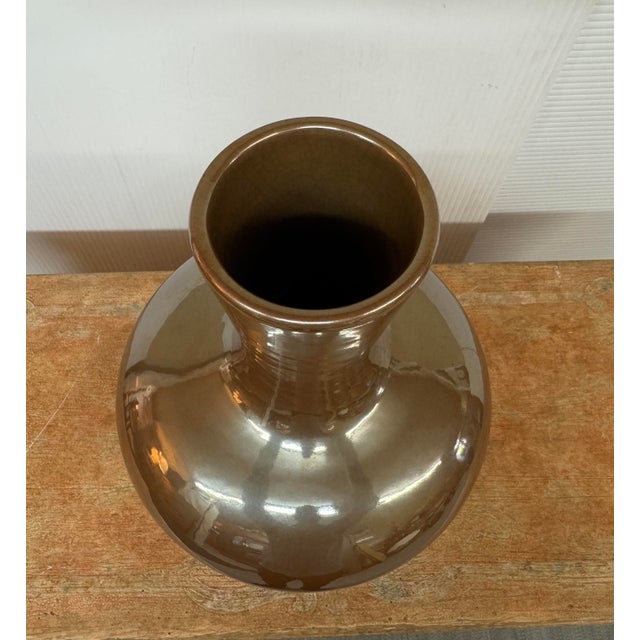 Martino Interiors Contemporary Ceramic Bottle Vase For Sale - Image 10 of 12