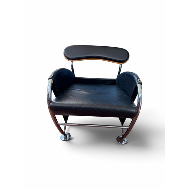 A striking vintage “Numero Uno” armchair designed by Massimo Iosa Ghini for Moroso, Italy, in the 1980s. An iconic example...
