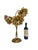 1960s Vintage Brass Floral Table Lamp with Three Lotus Flowers, 1960s For Sale - Image 5 of 14