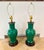 Chinoiserie Beautiful Pair of Frederick Cooper Emerald Green Crystalline Glazed Ceramic Table Lamps For Sale - Image 3 of 7