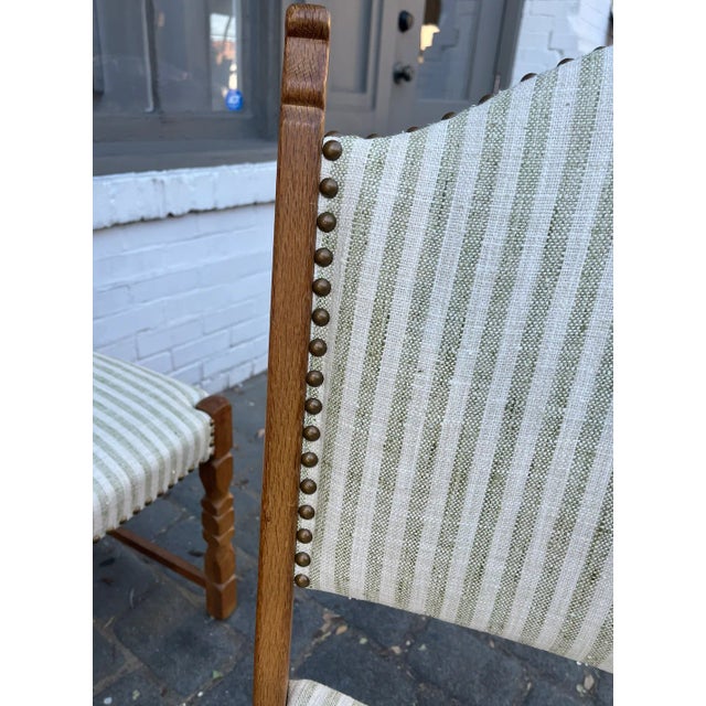 Green Mid 20th Century Set of 6 Henning Kjaernulf Style Oak Dining Chairs For Sale - Image 8 of 10