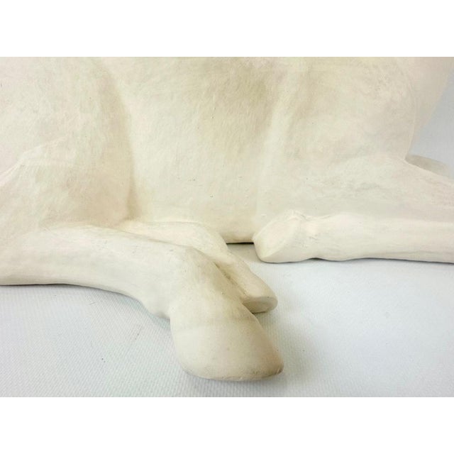 Ceramic Vintage Large Ceramic Lying Horse Figure, 1980s For Sale - Image 7 of 14
