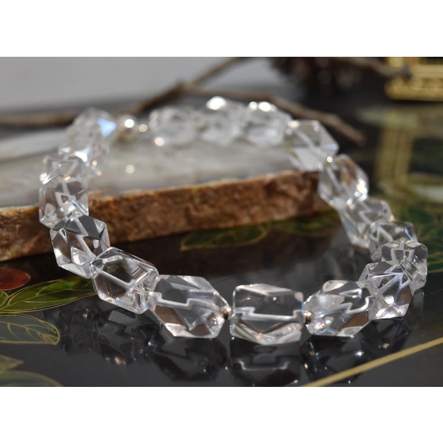 Sterling Silver Paola Valentini Rock Crystal Chunky Nugget Necklace For Sale - Image 4 of 18