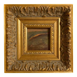 "Sliver of Light" 2026 Mini Painting by Jessalin Beutler With Vintage Frame For Sale