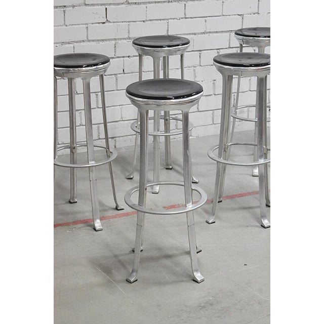 Silver Bar Stool by Joan Casas Y Ortinez for Indecasa Barcelona, 1980s For Sale - Image 8 of 8