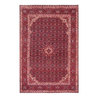 Boho Chic Persian Tabriz Blue/Red Wool Rug - 6'11'' X 10'1'' For Sale