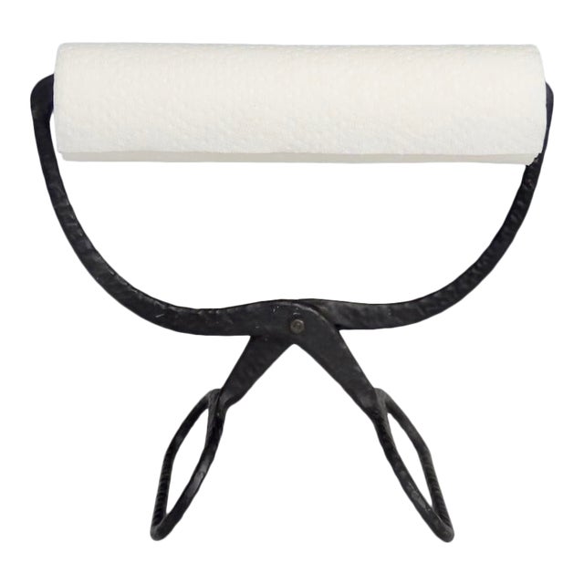Early 20th Century Cast Iron Ice Tong Paper Towel Holder Chairish