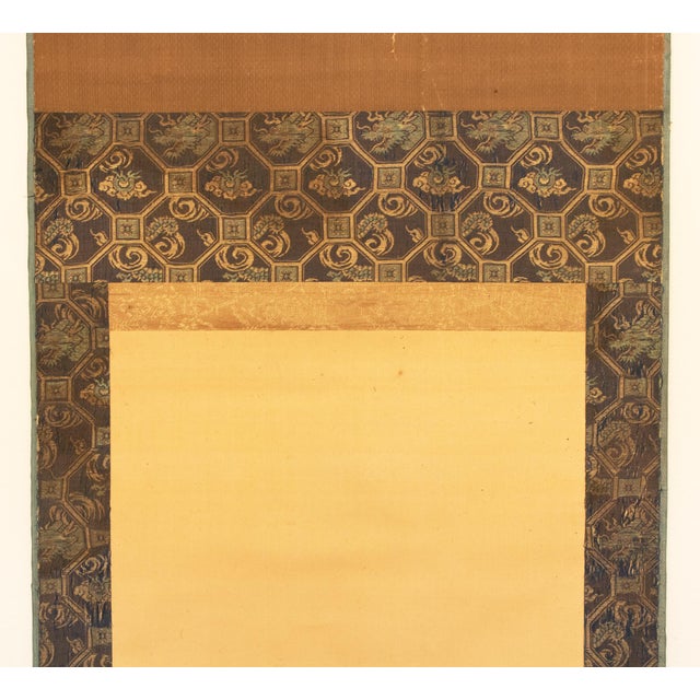 "Peony Flower and Butterflies" by Kawabata Gyokusho, Meiji Era Japanese Silk Scroll Painting For Sale - Image 11 of 16