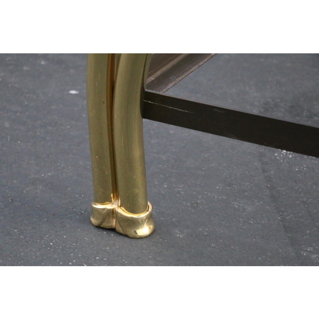 Italian Hollywood Regency Brass Queen-Size Bed Frame With Loop Motif, Vintage For Sale - Image 12 of 16