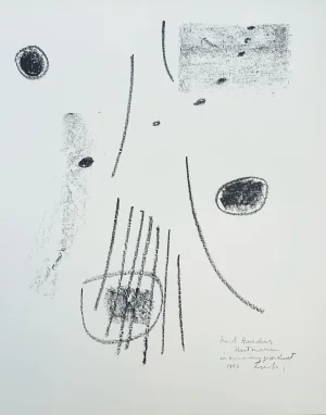 Berto Lardera, Composition, 1966, Original Lithograph