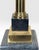 Postmodern Pair of Vintage Neoclassical Black Brass and Marble Pedestal Table Lamps Attributed to Stiffel For Sale - Image 3 of 15