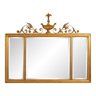 Labarge Federal Style Urn Top Gold Finish Mirror For Sale