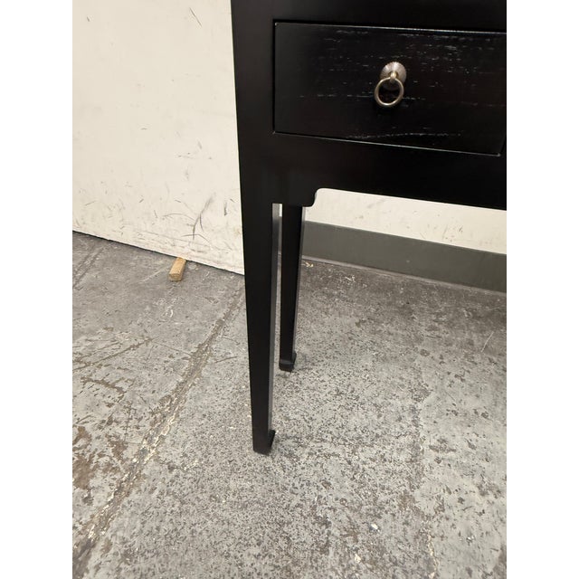 Wood Asian Black Console Cabinet For Sale - Image 7 of 12