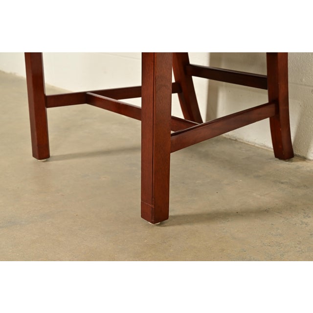 Baker Furniture Georgian Carved Mahogany Armchairs, Pair For Sale - Image 10 of 15