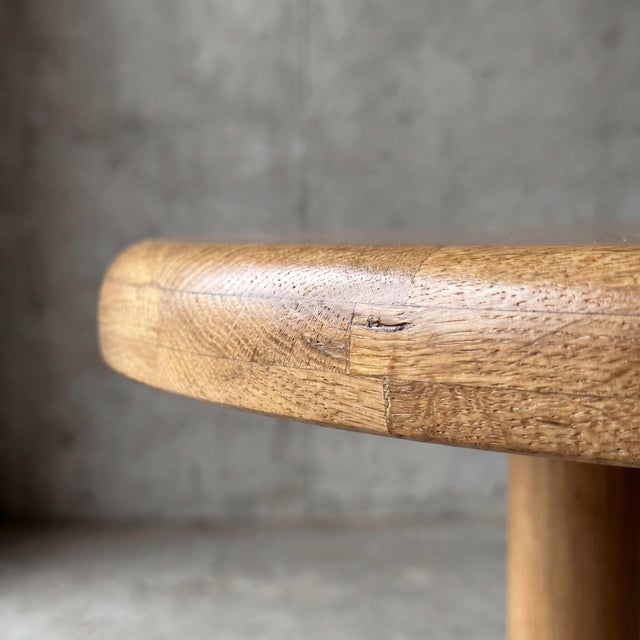 Spanish Solid Oak Brutalist Dining Table, 1970s For Sale - Image 4 of 10