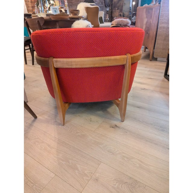 Custom Mid-Century Club Chair For Sale In New York - Image 6 of 8
