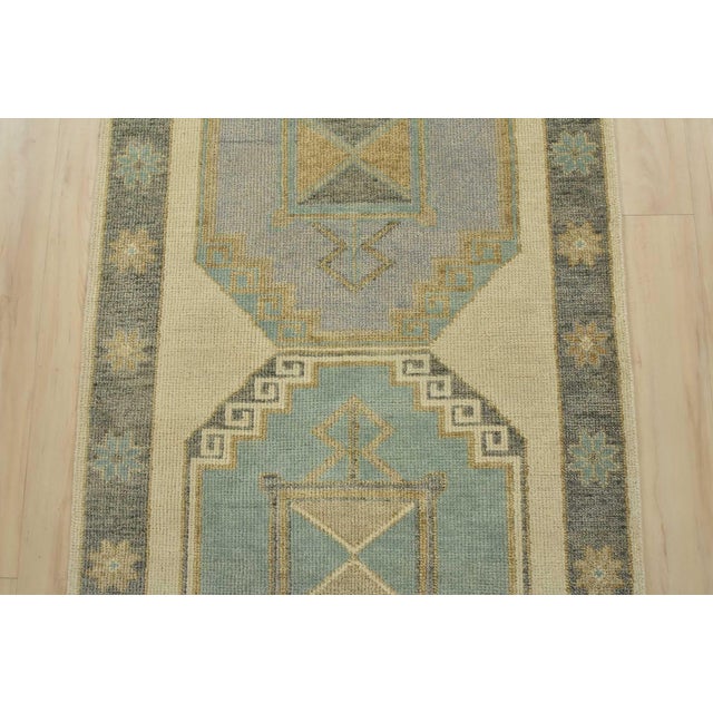 2020s Anatolia Runner 3′ X 14’3” Ivory Wool Tribal Hand-Knotted Oriental Rug For Sale - Image 5 of 12