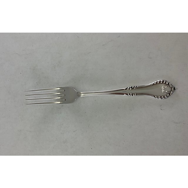 The Finest, Silver Plated Dessert/Salad Fork, Chesterfield. For Sale - Image 11 of 13