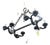 Mid 20th Century Suspended 8-Light Iron Chandelier For Sale