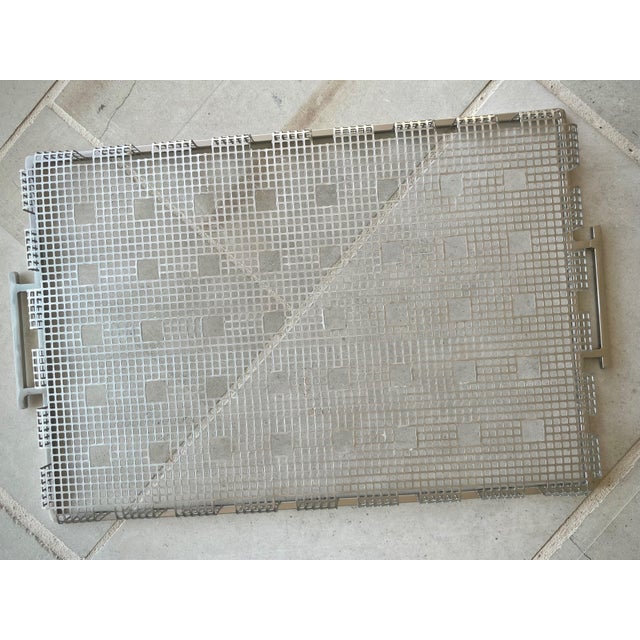 Late 20th-Century Industrial Chic Wrought & Perforated Steel Double-Handled Tray For Sale - Image 4 of 18