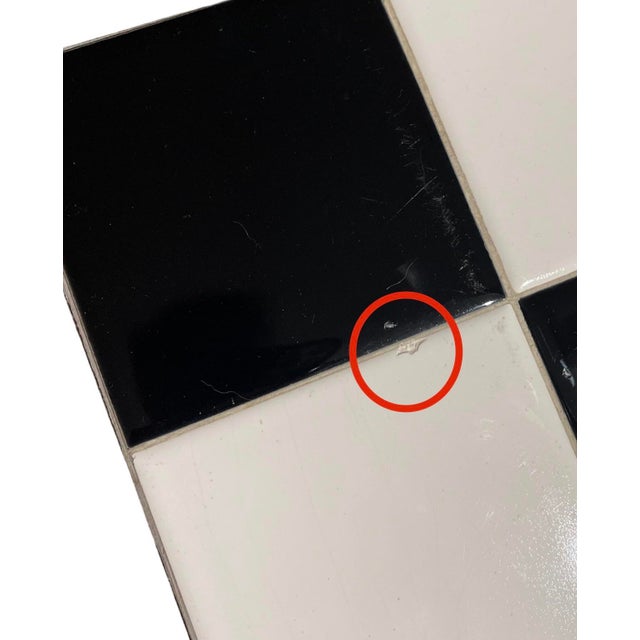 1960s 1960s Mid-Century Modern Black and White Mosaic Tile Side Table For Sale - Image 5 of 8